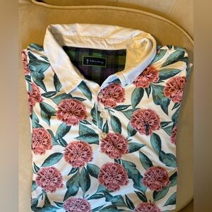 William Murray Golf Floral Polo Shirt - Pink and Green